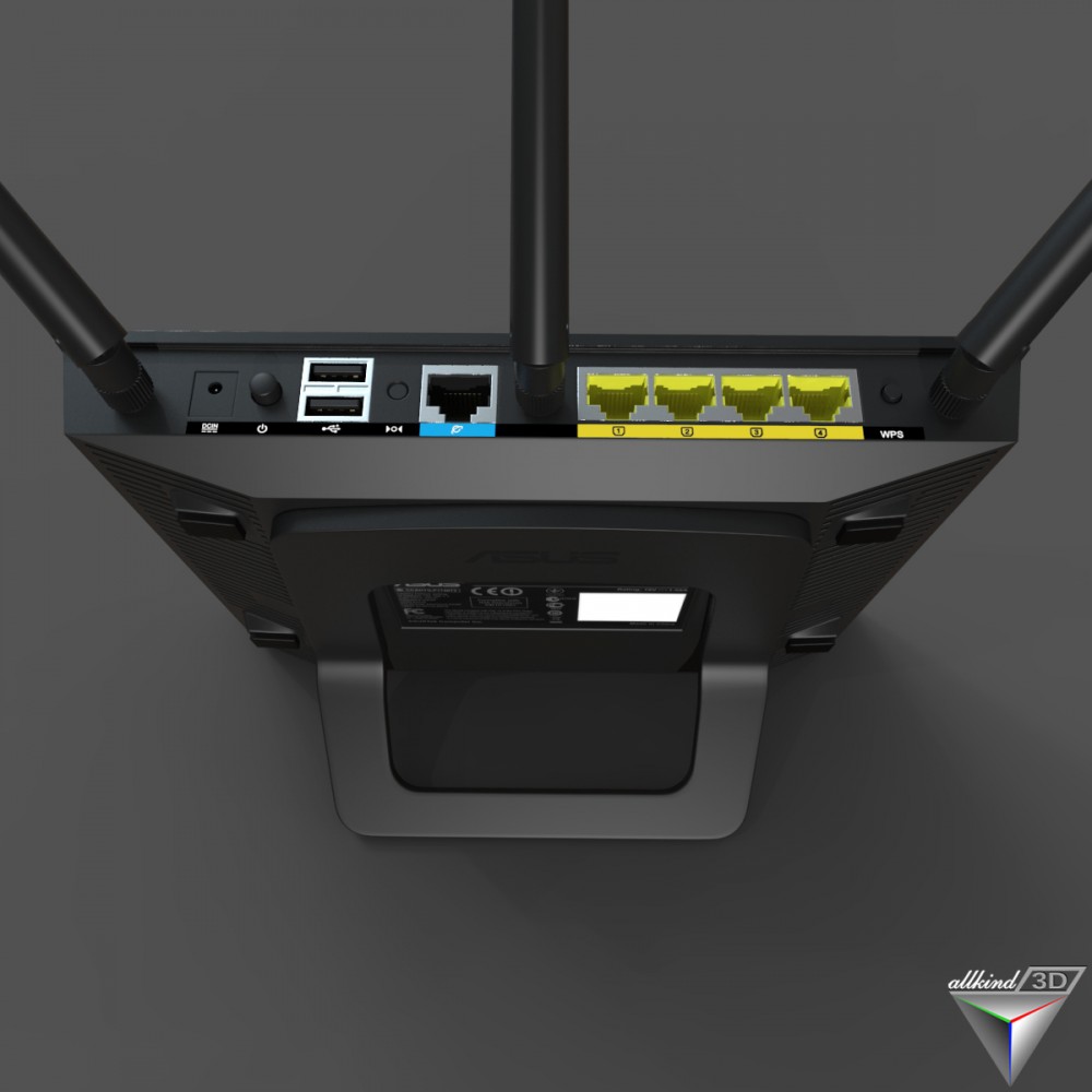 AllKind3D.com 3Dmodel router Asus RT-N66U