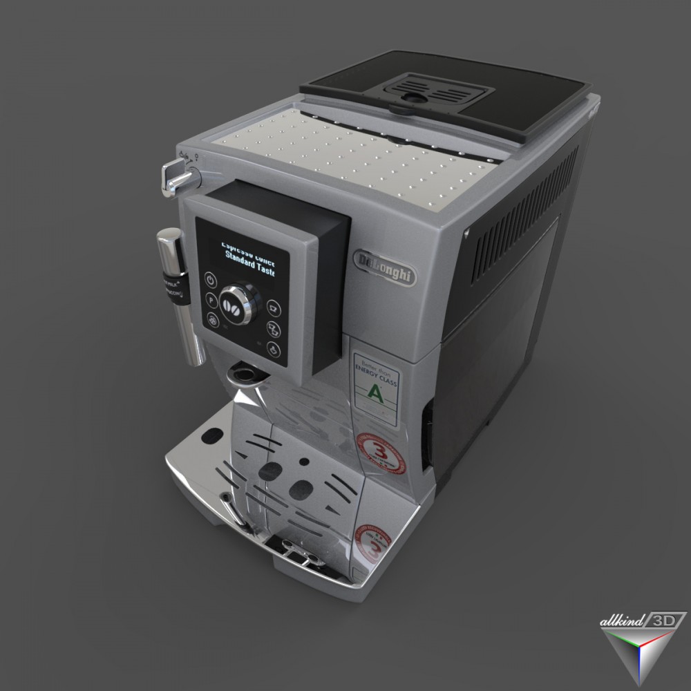 AllKind3D.com 3Dmodel Coffee machine Delonghi Intensa ECAM ...