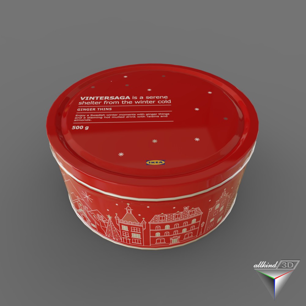 3Dmodel cookies ginger thins IKEA Vintersaga 202223