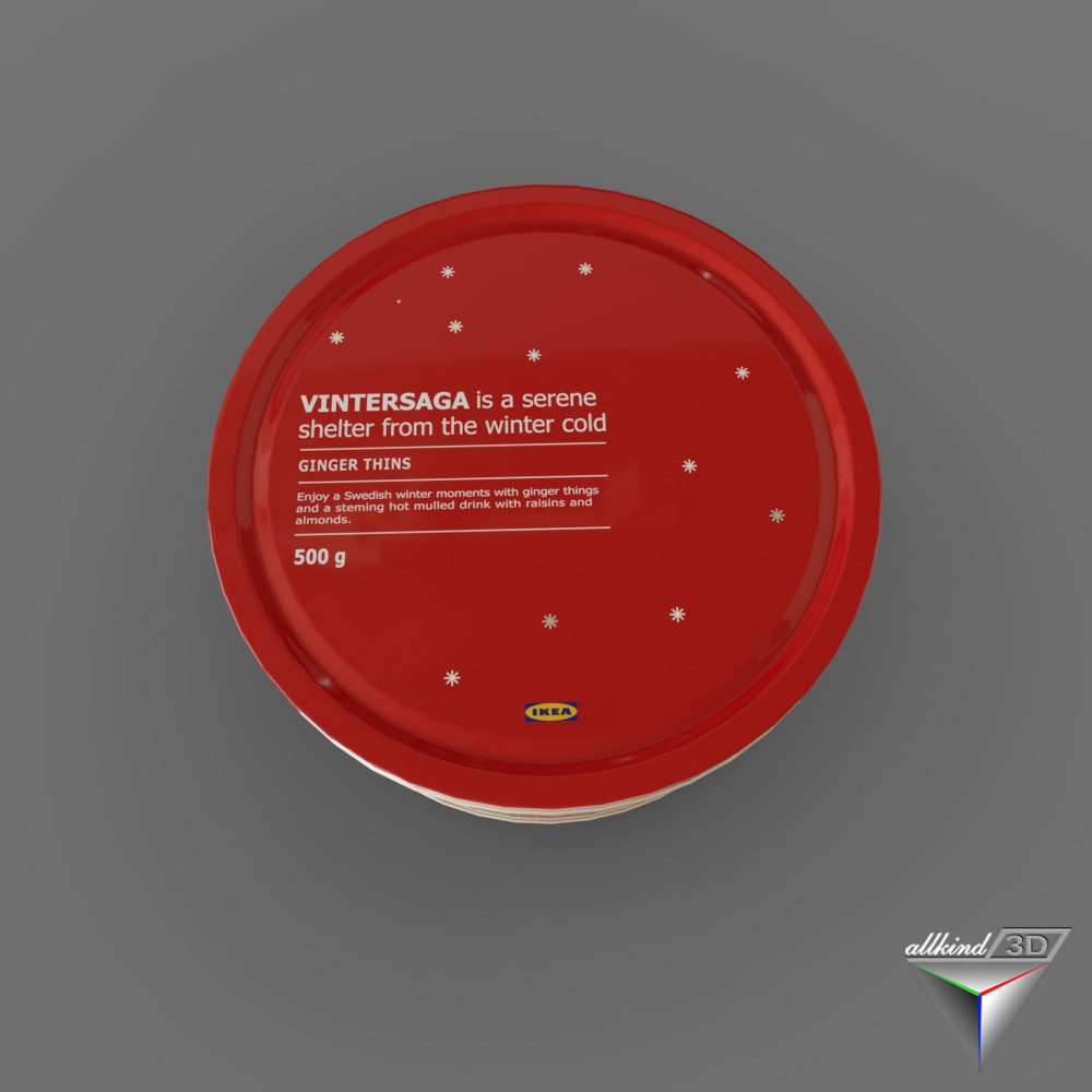 3Dmodel cookies ginger thins IKEA Vintersaga 202223