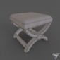padded stool Safavieh Mystic Ottoman MCR4645E